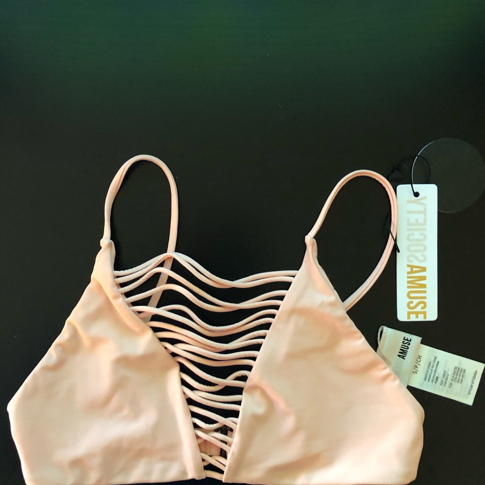 Amuse Society Adrea pink bikini pink sz Small - Picture 4 of 5